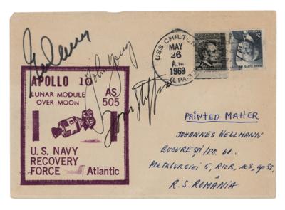 Lot #7251 Apollo 10 Signed 'Splashdown' Cover
