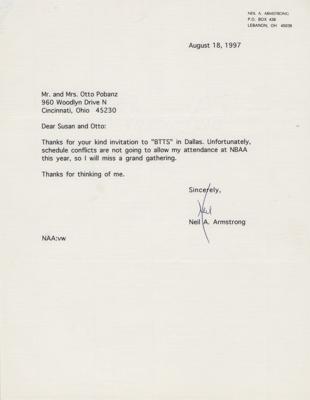Lot #7282 Neil Armstrong Typed Letter Signed