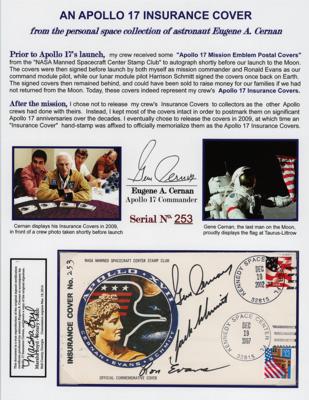 Lot #7544 Gene Cernan's Crew-Signed Apollo 17 Anniversary Cover