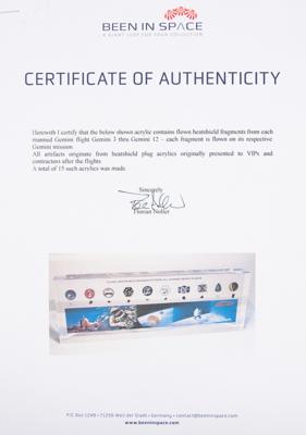 Lot #7082 Project Gemini Attested As Flown Artifact Display - Image 3