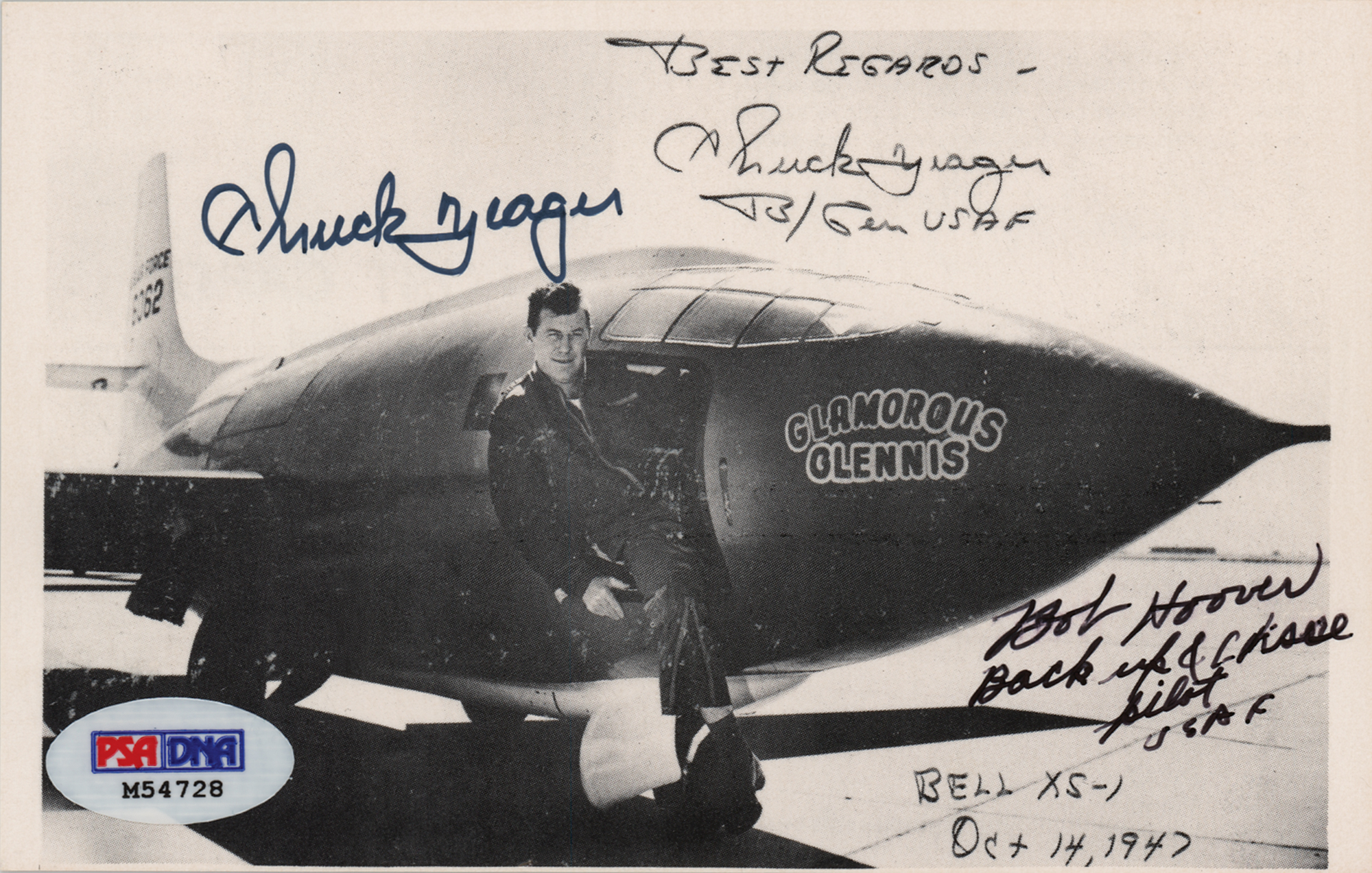 Lot #7816 Chuck Yeager and Bob Hoover Signed Photograph