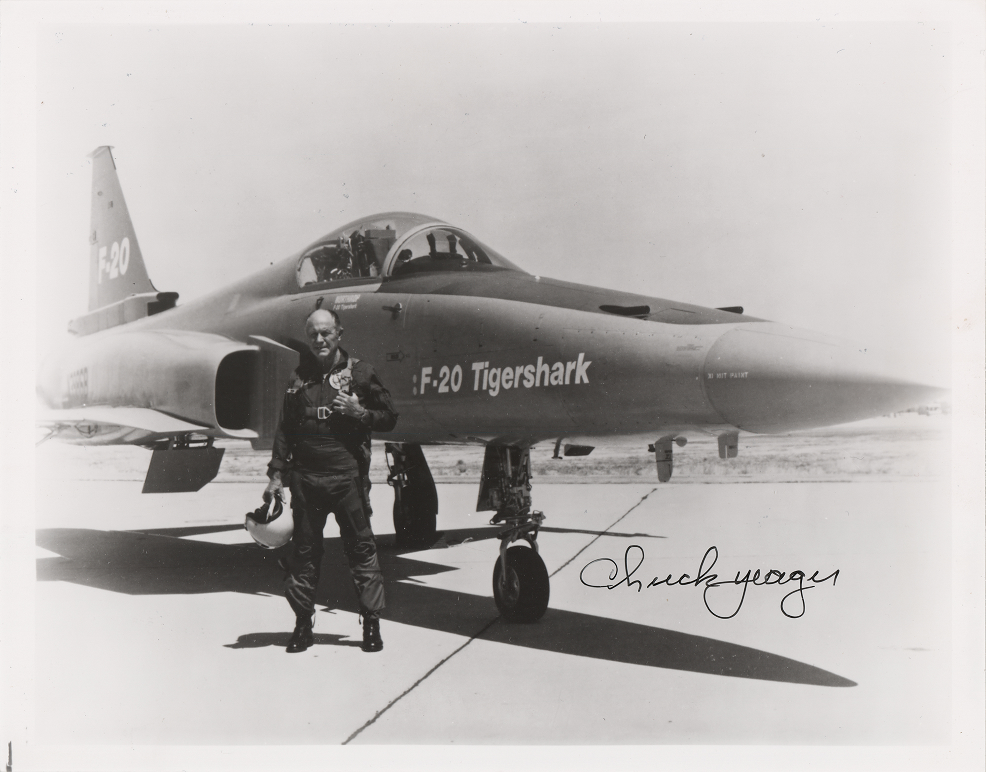 Lot #7815 Chuck Yeager Signed Photograph