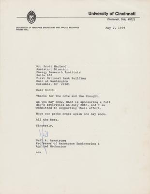 Lot #7283 Neil Armstrong Typed Letter Signed