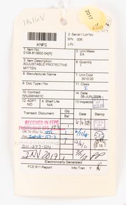 Lot #7683 STS-123 Flown Adjustable Protective Mitten - Image 2