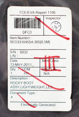 Lot #7651 STS-133 LES Boot Assembly, Lightweight (Issued as Flight Ready) - Image 4