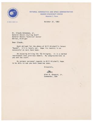 Lot #7074 Alan Shepard Typed Letter Signed