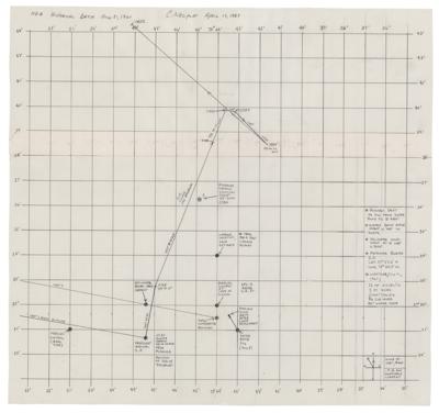 Lot #7012 Liberty Bell 7 Hand-Drawn Recovery Plotting Chart - From the Collection of Curt Newport