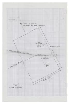 Lot #7056 Liberty Bell 7 Hand-Drawn Recovery Plotting Chart - From the Collection of Curt Newport - Image 1