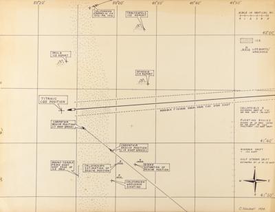 Lot #7016 Liberty Bell 7 Navigational Recovery Data Drawing - From the Collection of Curt Newport - Image 2