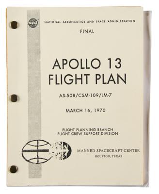 Lot #7387 Sy Liebergot's Apollo 13 Flight Plan and