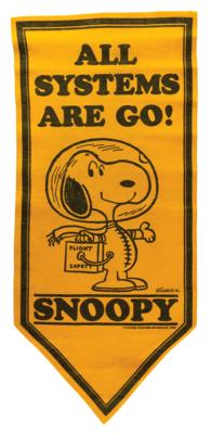 Lot #7162 Apollo-era Manned Flight Awareness Snoopy Banner
