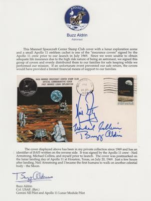 Lot #7265 Buzz Aldrin's Apollo 11 'Type 1' Insurance Cover