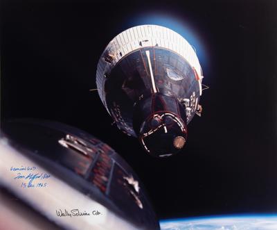 Lot #7079 Gemini 6 Signed Oversized Photograph