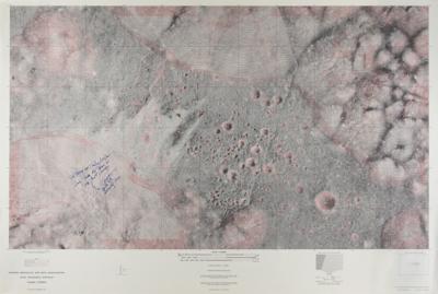 Lot #7537 Gene Cernan Signed Apollo 17 Lunar Topographic Photomap