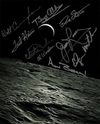 Lot #7561 Apollo Astronauts (9) Signed Photograph