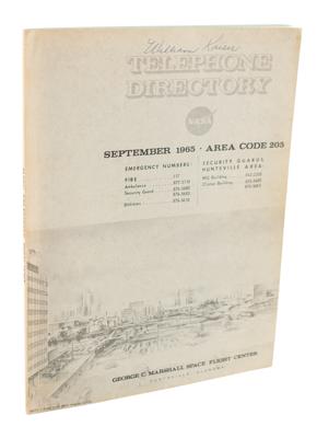 Lot #7590 NASA: George C. Marshall Space Flight Center Telephone Directory (1965)