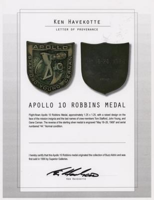 Lot #7245 Buzz Aldrin's Apollo 10 Robbins Medallion (Attested as Flown) - Image 3