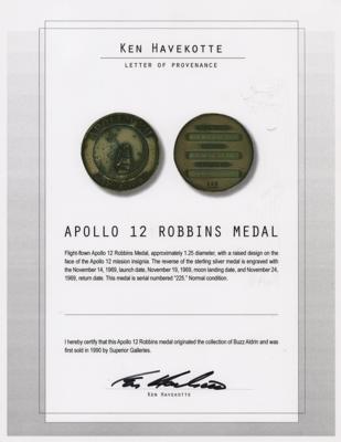Lot #7325 Buzz Aldrin's Apollo 12 Robbins Medallion (Attested as Flown) - Image 3