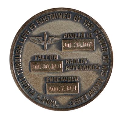 Lot #7436 Charles Conrad's Apollo 15 Flown Robbins Medallion - Image 2