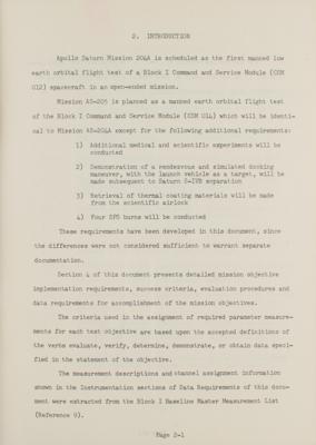 Lot #7175 Apollo 1 (AS-204A) Mission Requirements Report - Image 2