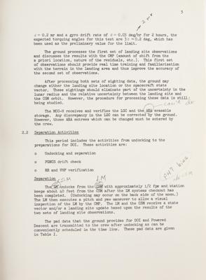 Lot #7142 Apollo Lunar Landing Mission Descent Phase Techniques Report Draft - Image 7