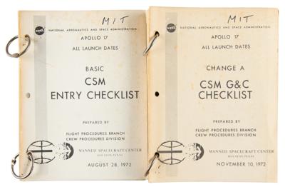 Lot #7530 Apollo 17 Basic CSM Entry Checklist