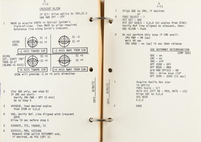Lot #7530 Apollo 17 Basic CSM Entry Checklist - Image 6