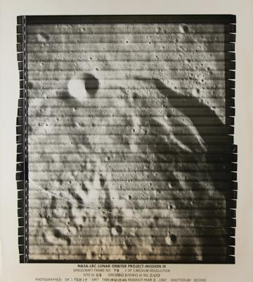Lot #7791 Lunar Orbiter III Oversized Photograph