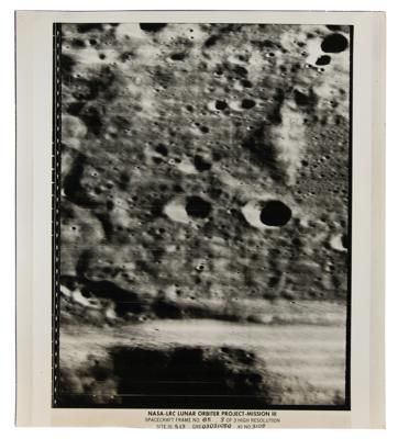 Lot #7792 Lunar Orbiter III Oversized Photograph