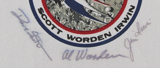 Lot #7902 Dave Scott's Apollo 15 Crew-Signed Beta Cloth Patch - Image 2