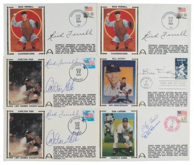 Lot #730 Baseball Hall of Fame Catchers (6) Signed Covers - Image 1