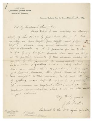 Lot #153 Joseph Charles Arthur Autograph Letter Signed - Image 1