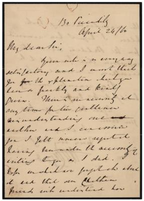 Lot #224 Austen Henry Layard Autograph Letter Signed - Image 1