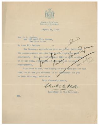 Lot #278 William Sulzer Endorsement and Chester Platt Typed Letter Signed - Image 1