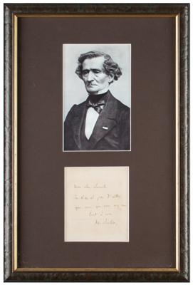 Lot #489 Hector Berlioz Autograph Note Signed - Image 1