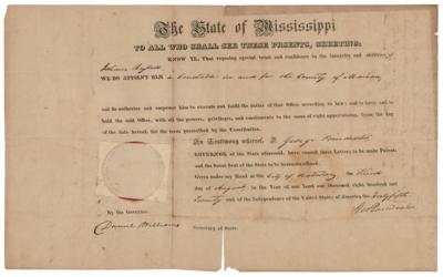 Lot #257 George Poindexter Document Signed - Image 1