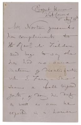 Lot #243 Caroline Norton Autograph Letter Signed - Image 1