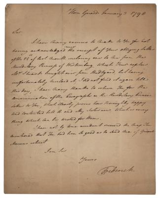 Lot #259 Prince Frederick, Duke of York and Albany Autograph Letter Signed - Image 1