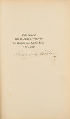 Lot #481 Alexandra Tolstoy Signed Book - Image 2