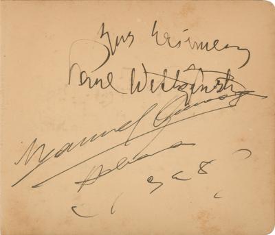 Lot #551 Paul Wittgenstein and Manuel Quiroga Signatures - Image 1