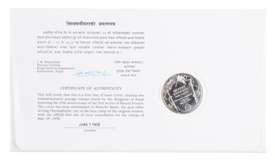 Lot #201 Edmund Hillary and Tenzing Norgay Signed Commemorative Cover - Image 2