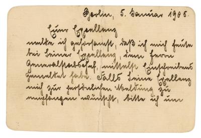 Lot #225 Theodor Leutwein (2) Letters Signed - Image 2