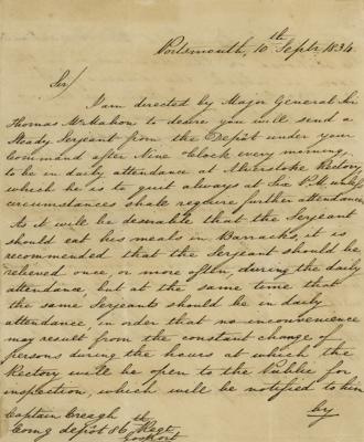 Lot #308 John Gurwood Letter Signed - Image 1