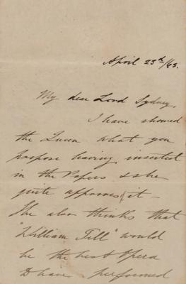 Lot #215 King Edward VII Autograph Letter Signed