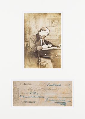 Lot #435 Charles Dickens Signed Check - Image 1