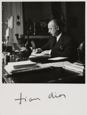 Lot #414 Christian Dior Signed Photograph