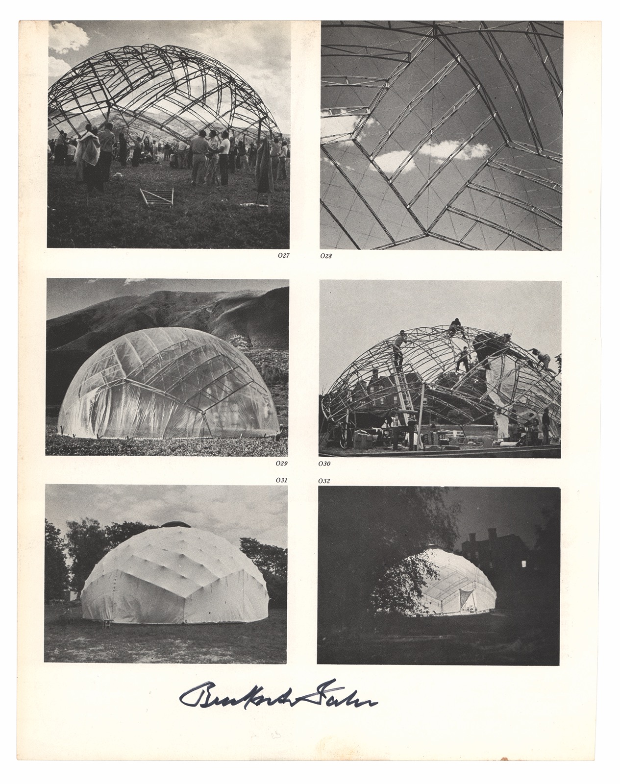 Lot #415 Buckminster Fuller Signed Photograph