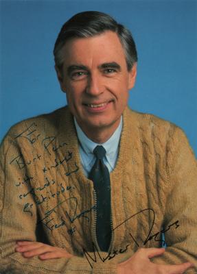 Lot #688 Fred Rogers Signed Photograph