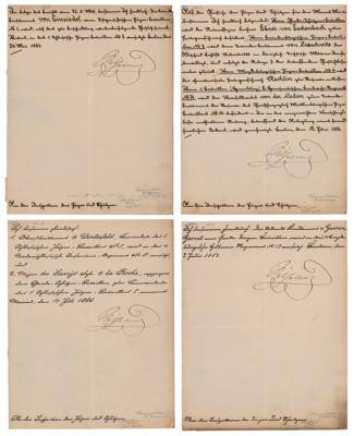 Lot #206 Kaiser Wilhelm I (4) Documents Signed