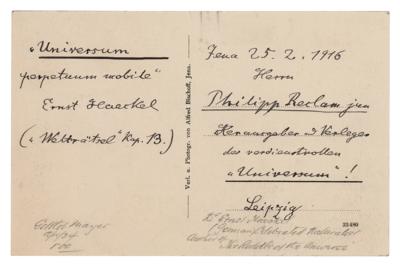 Lot #196 Ernst Haeckel Autograph Quotation Signed
